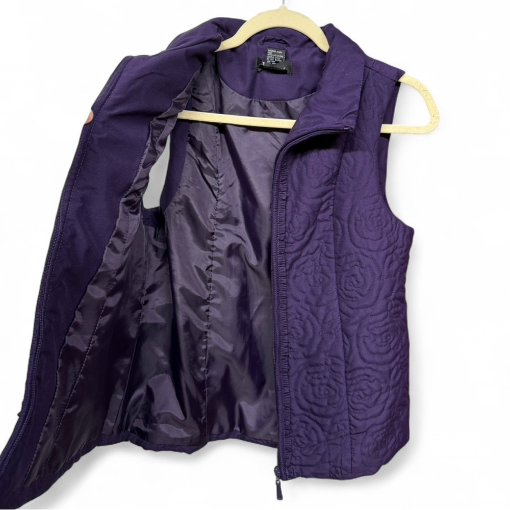 Jenny Purple Rose Quilted Vest - Size Medium - Picture 6 of 7